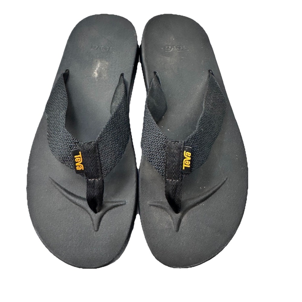 Teva Men's Mush Black Lightweight Thing Flip Flop Sandals Size 10 Classic Basic